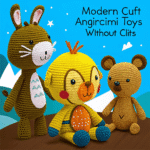 несколько игрушек на яркой иллюстрации