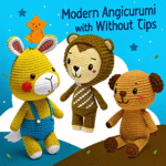 несколько вязаных кукол вместе