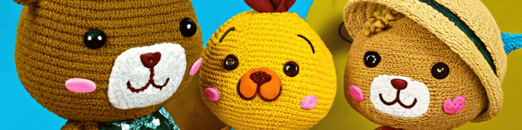 фантазийные персонажи в вязаном стиле